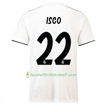 Günstige Fußballtrikots Real Madrid Isco 22 2018-2019 Kurzarm Heimtrikotsatz kaufen
